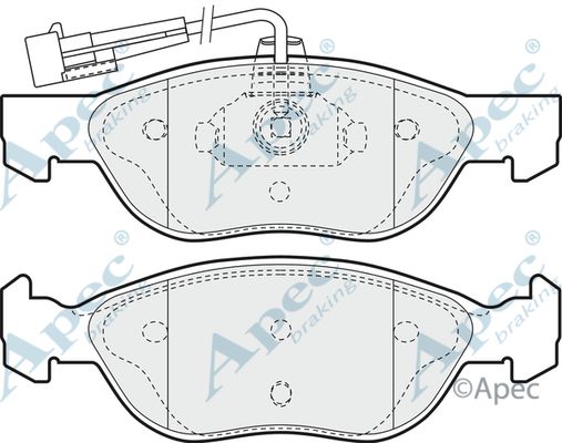 APEC BRAKING Piduriklotsi komplekt,ketaspidur PAD938